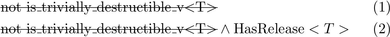 C++20 Concepts subsume for not trivially destructible.